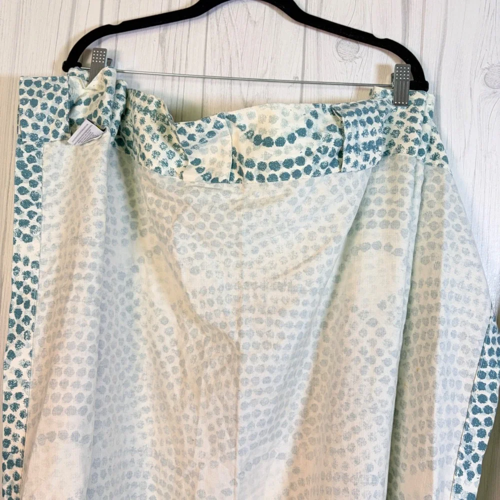 THRESHOLD 54x84 Deep Sage Green Print Cotton Blend Set of 2 Curtain Panels